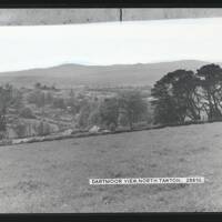 General view, town + moor, Tawton, North