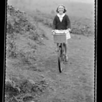 Shirley Taylor on her bicycle