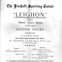 Leighon Estate sale document 1902.