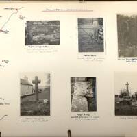 A page from an album on Dartmoor: a selection of photographs of crosses between Tavistock and Okeham