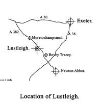 Location map of Lustleigh