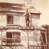 Repairing the Castle Inn, Lydford