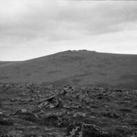 NEGATIVE OF MIS TOR FROM ROOSE TOR SHOWING CLITTERS by R. HANSFORD WORTH,