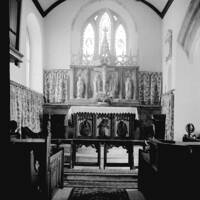 The interior of Meavy Church