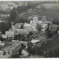 Aerial view of Buckfast Abbey