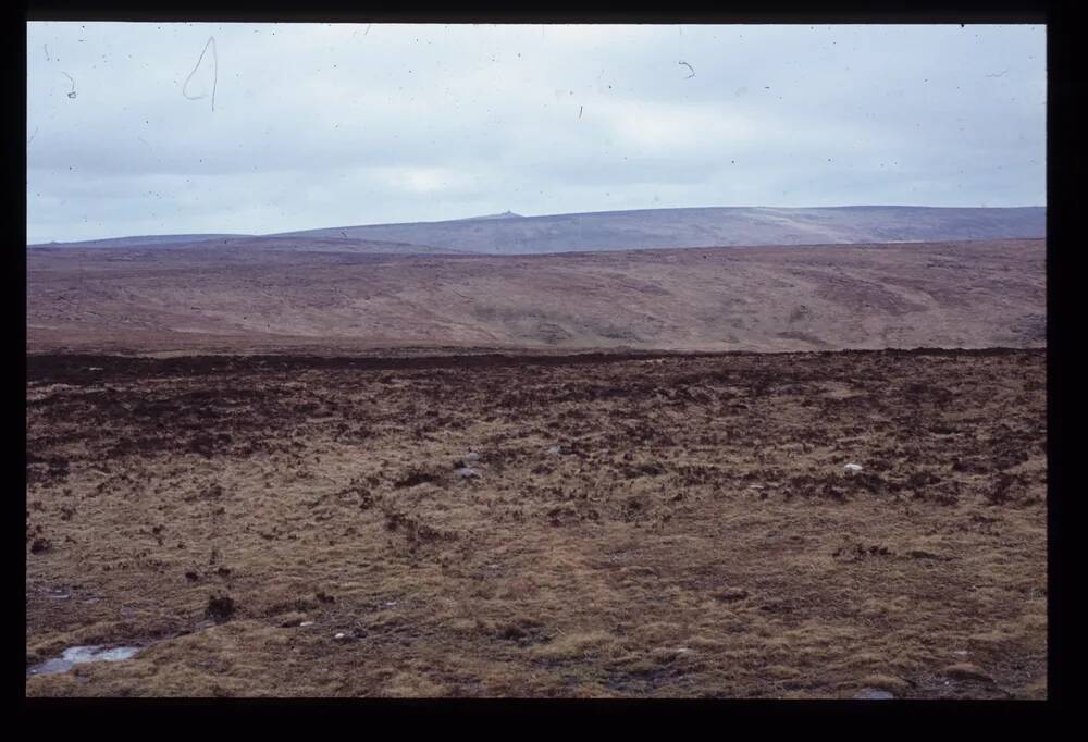 Head of the River Taw with Yes Tor on the horizon