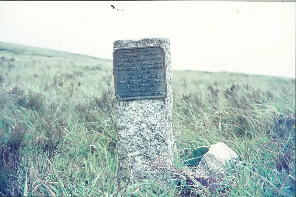 Peat pass marker stone