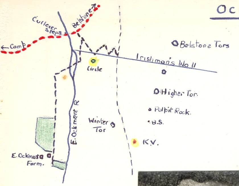 Map drawing of the East Ockment river