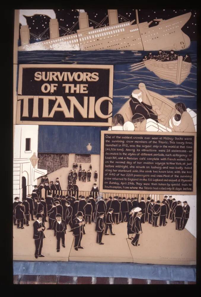 Titanic Plaque at Plymouth wharf