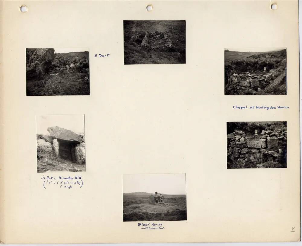 Page 40 of J.H.Boddy's album of Dartmoor photographs of crosses, beehive huts, etc.