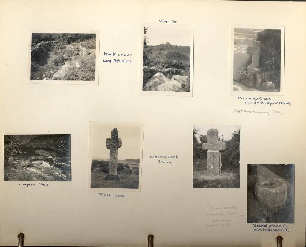 A page from an album on Dartmoor: Photographs taken along the Abbots Way