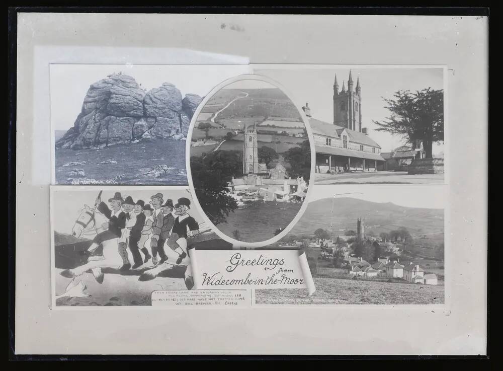 Five postcard views of Widecombe