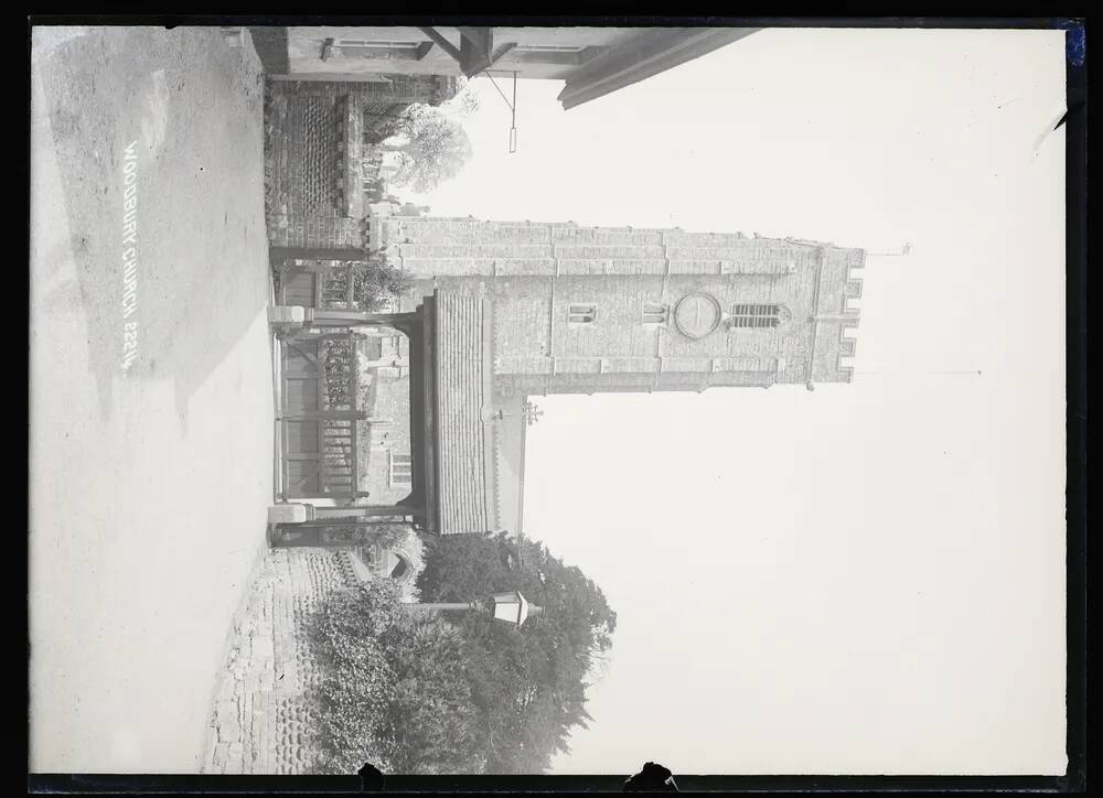 Church tower + lychgate, Woodbury