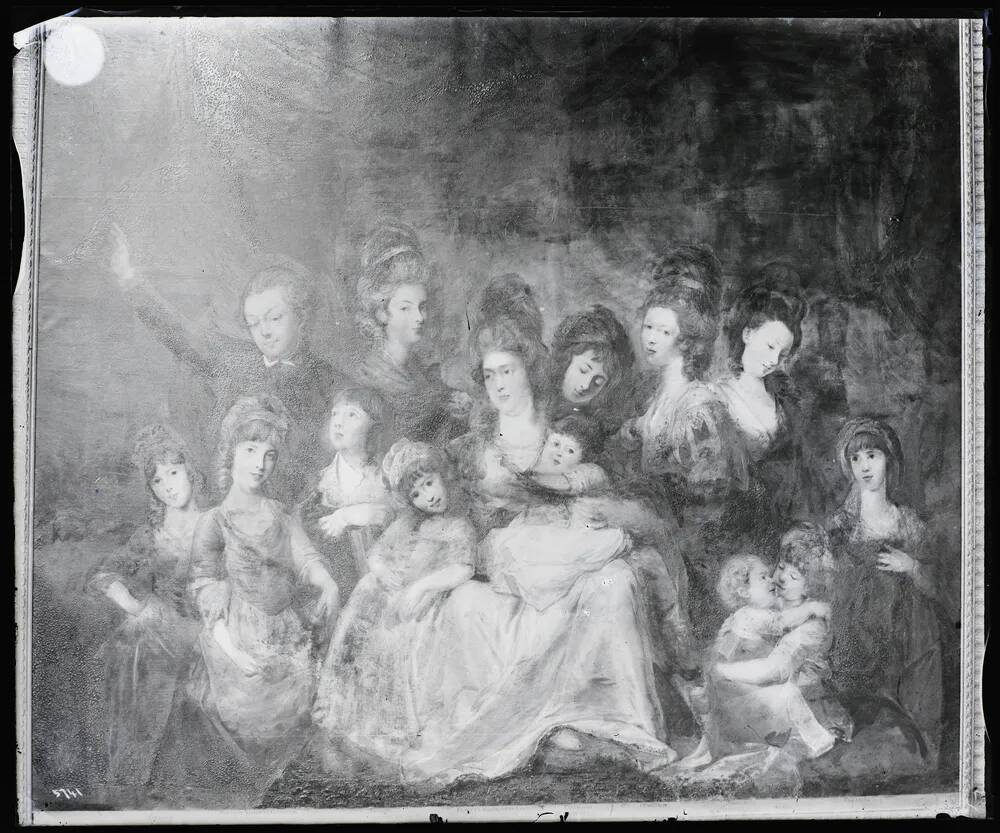 Portrait of large  family group at Powderham