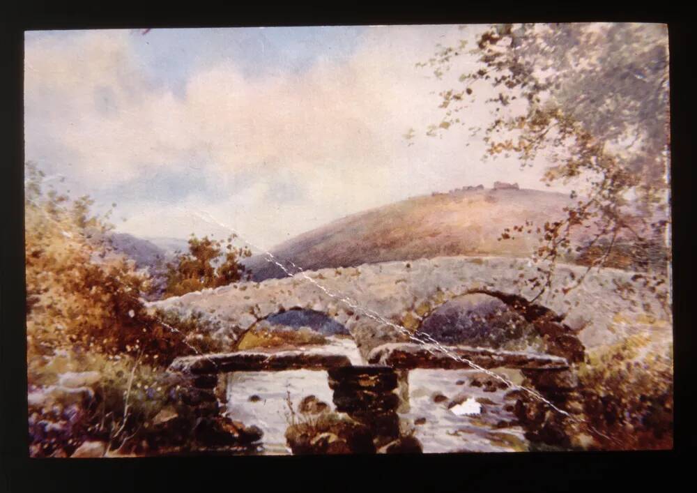 Painting of Dartmeet Clapper Bridge