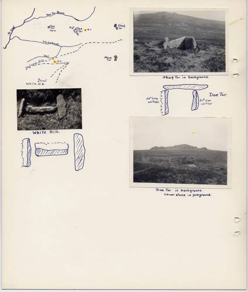 Album of Dartmoor photographs showing kists