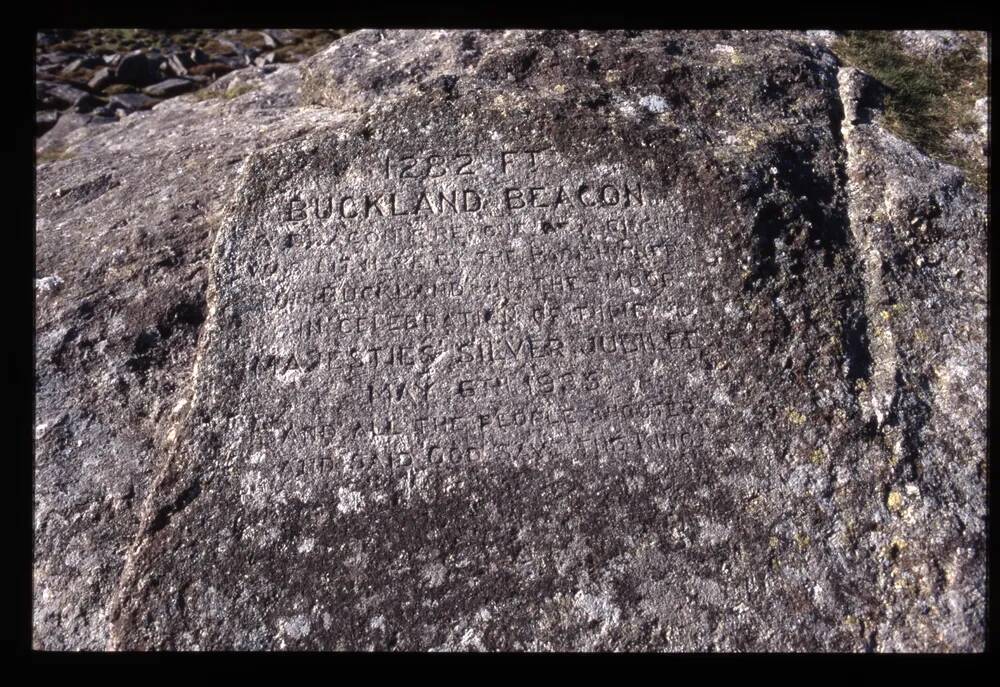 Jubilee Stone on Buckland Beacon