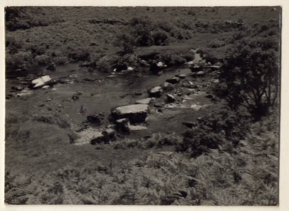 Stepping stones across the West Dart River, below Dunnabridge