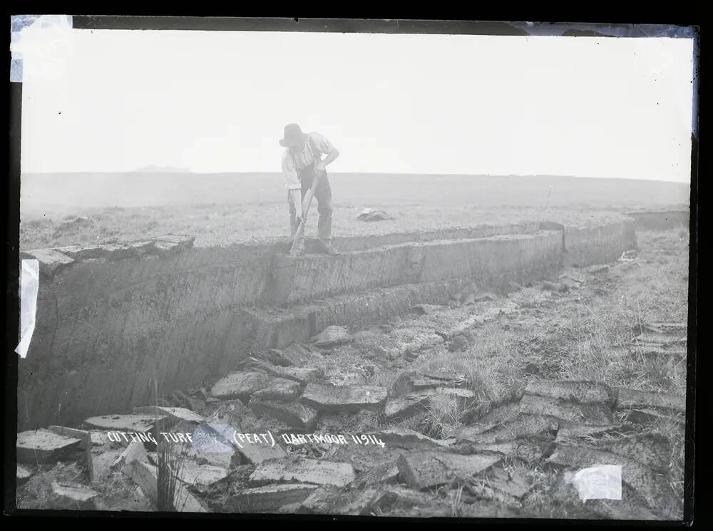 Cutting peat, Dartmoor, Lydford