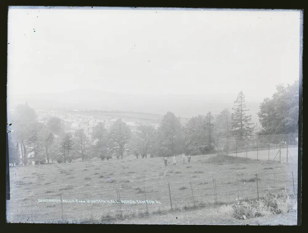 View of town + Dartmoor Hills, Tawton, North