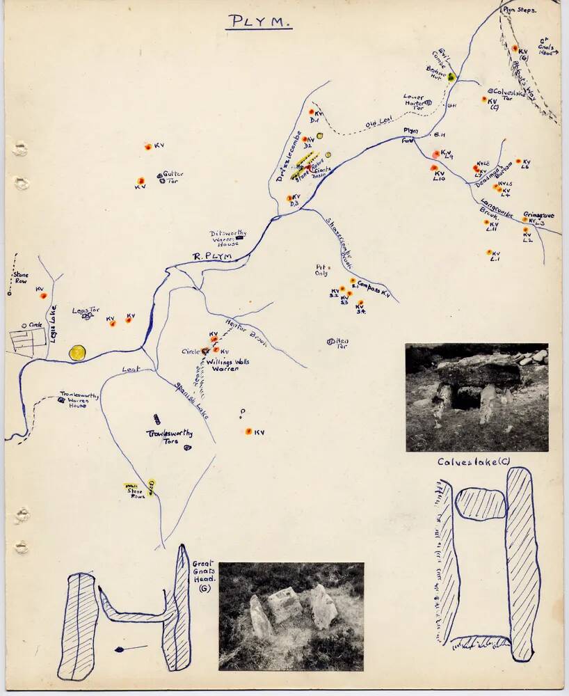 Album of Dartmoor photographs showing kists