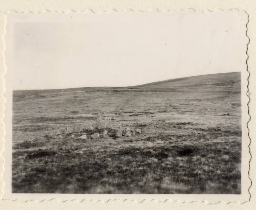 Stone circle near Down Tor