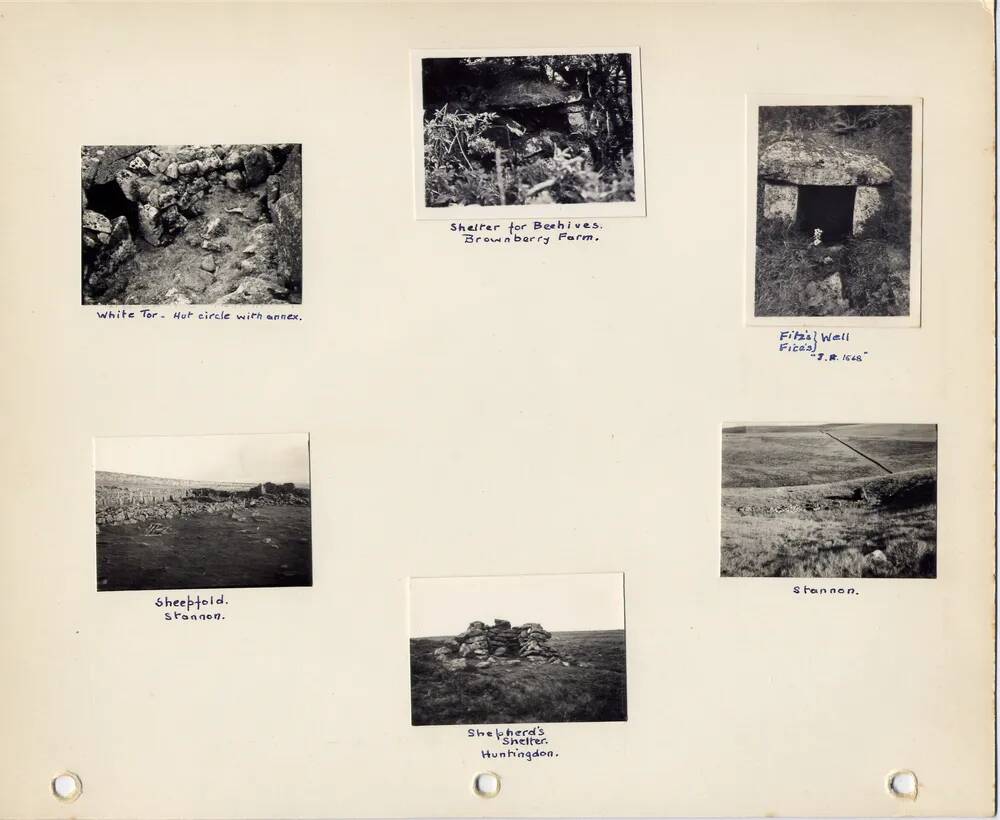 Page 39 of J.H.Boddy's album of Dartmoor photographs of crosses, beehive huts, etc.