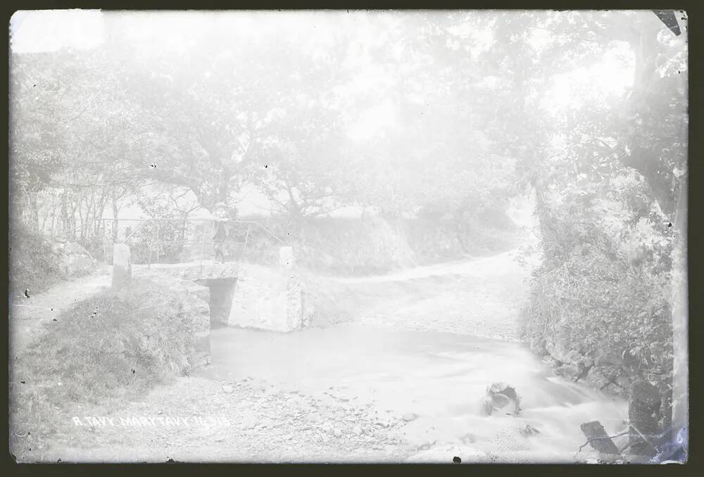 Footbridge over river + ford, Mary Tavy