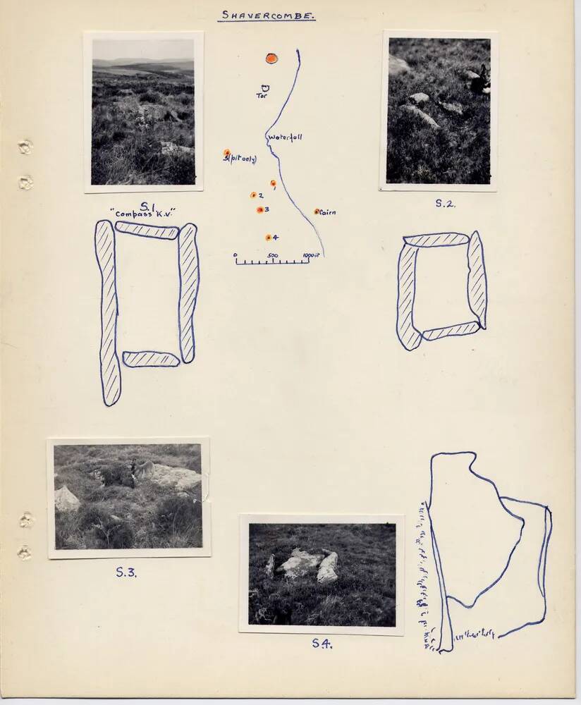 Album of Dartmoor photographs showing kists