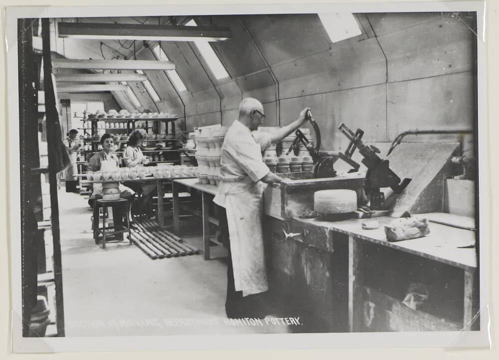 Section of making department at Honiton pottery