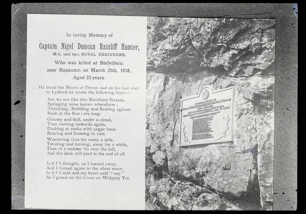  MEMORIAL STONE OF CAPT. NIGEL DUNCAN