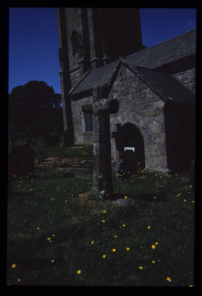 Cross in Widecombe churchyard