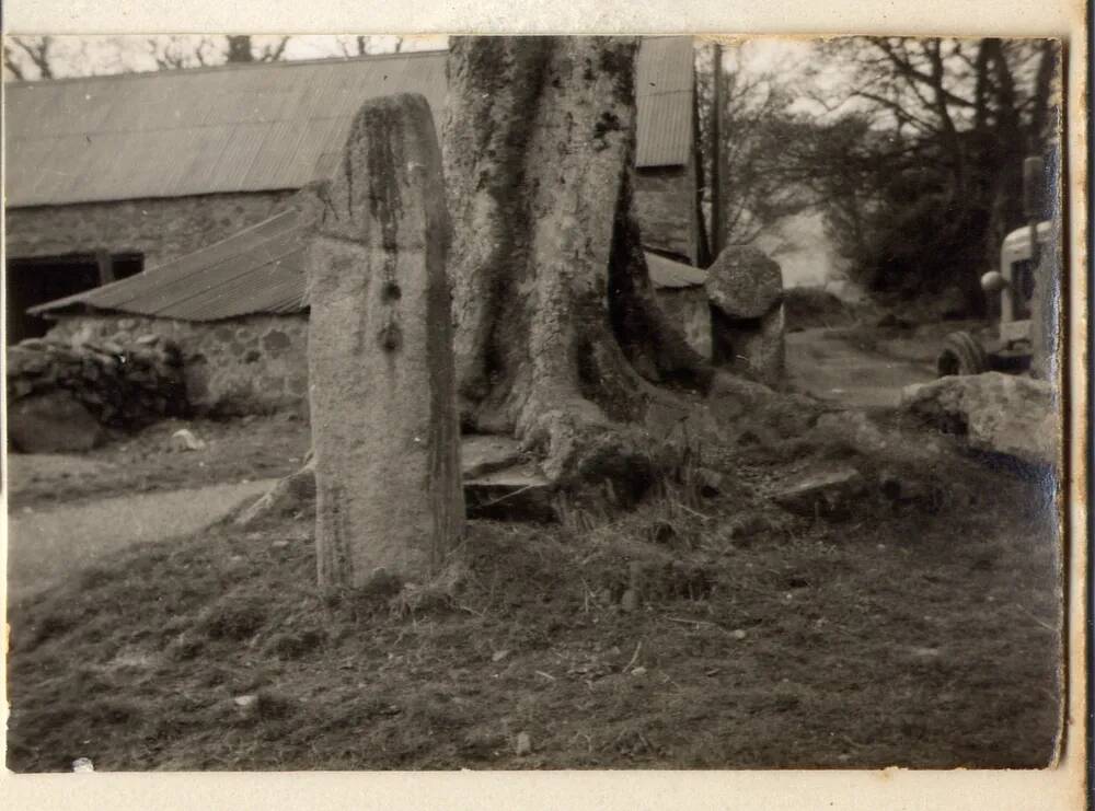 Stone with Cross Carved on it, at West Week