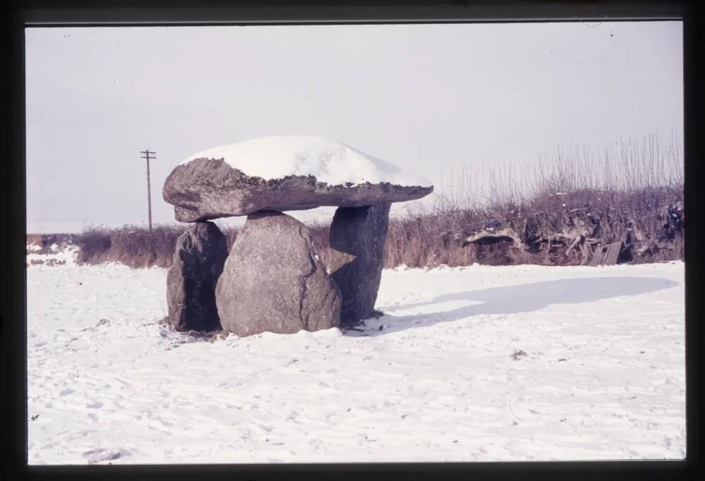 Spinster's Rock in Snow