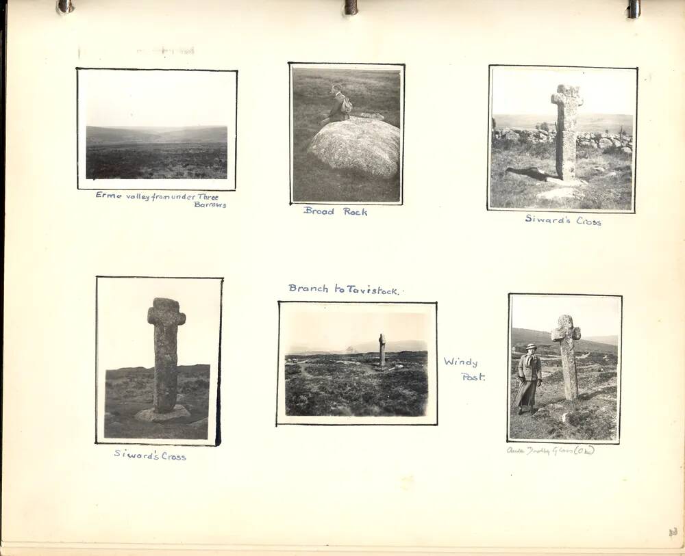 A page from an album on Dartmoor showing a selection of photographs