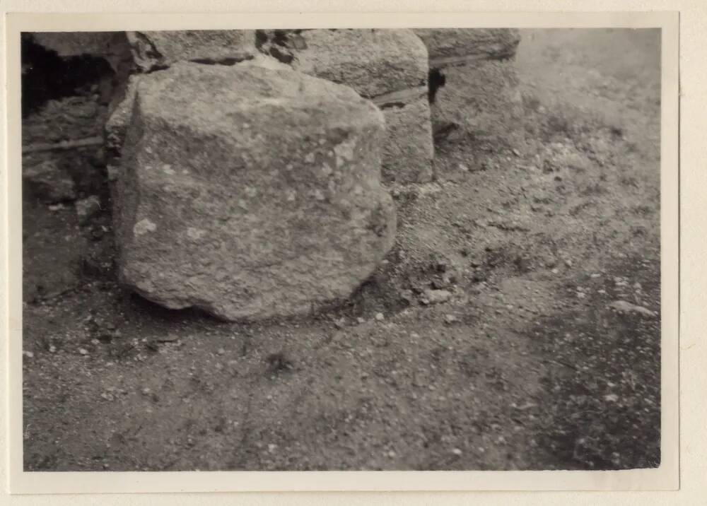 Remains of octagonal stone column at Throwleigh