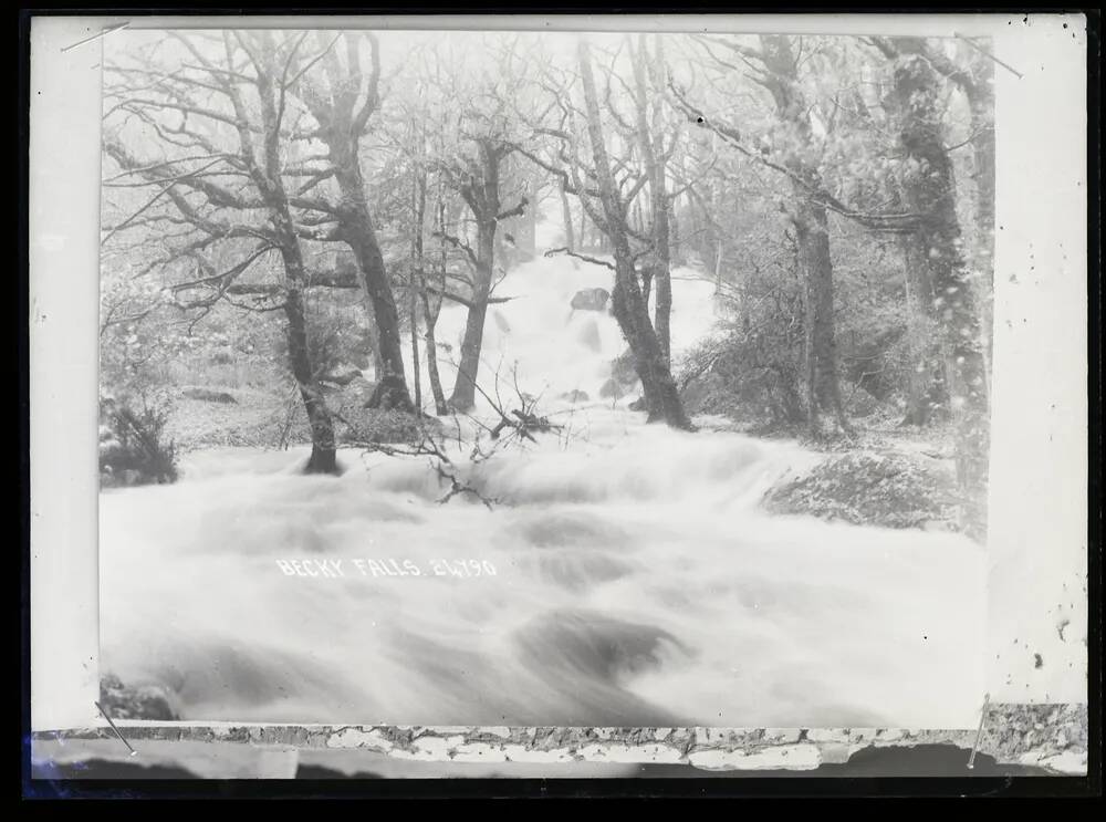 Becky Falls in flood, Manaton