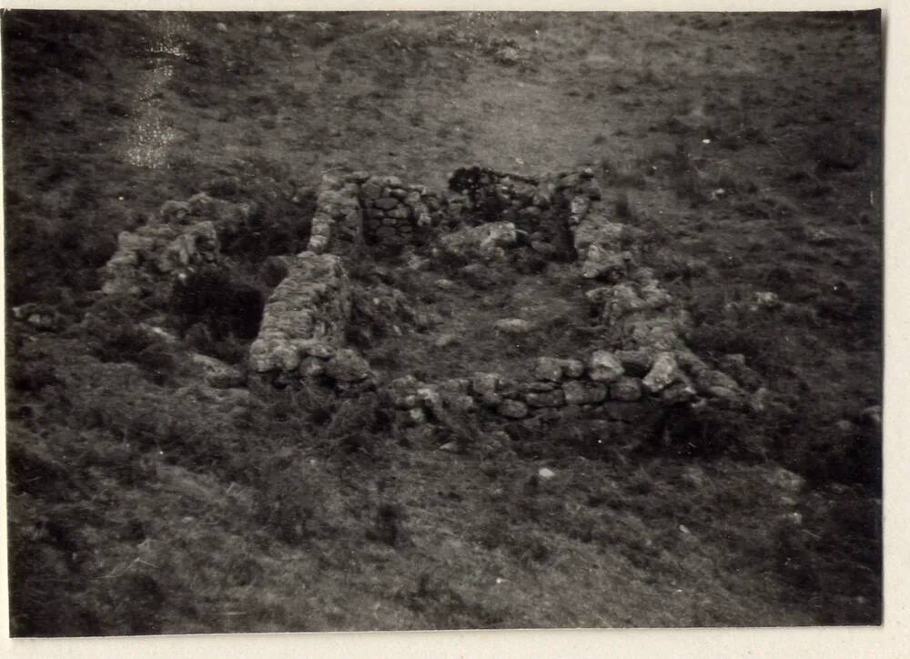 Remains of building on banks of East Dart