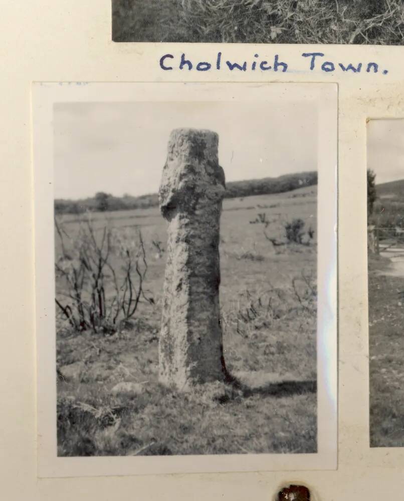 A stone cross at Cholwich Town