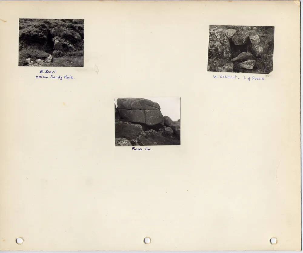 Page 34 of J.H.Boddy's album of Dartmoor photographs of crosses, beehive huts, etc. 