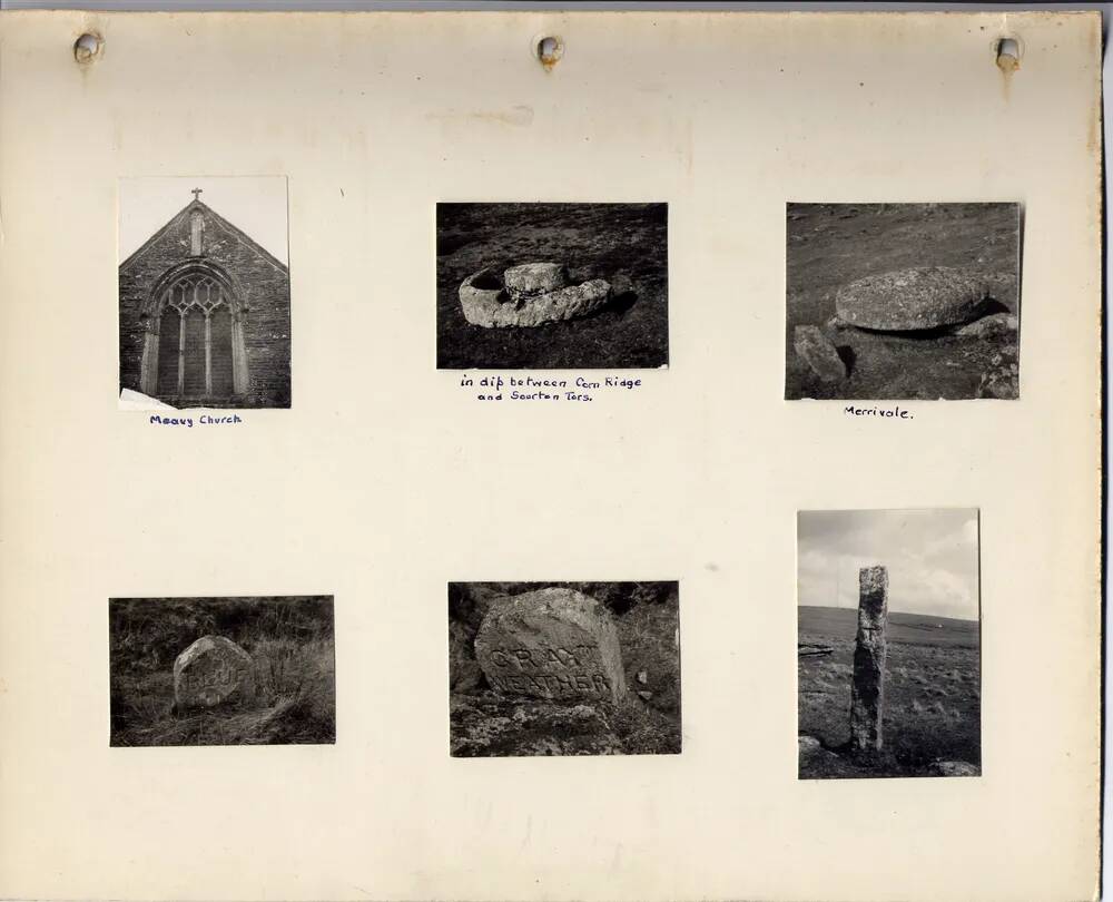 Page 80 of J.H.Boddy's album of Dartmoor photographs of crosses, beehive huts, etc.