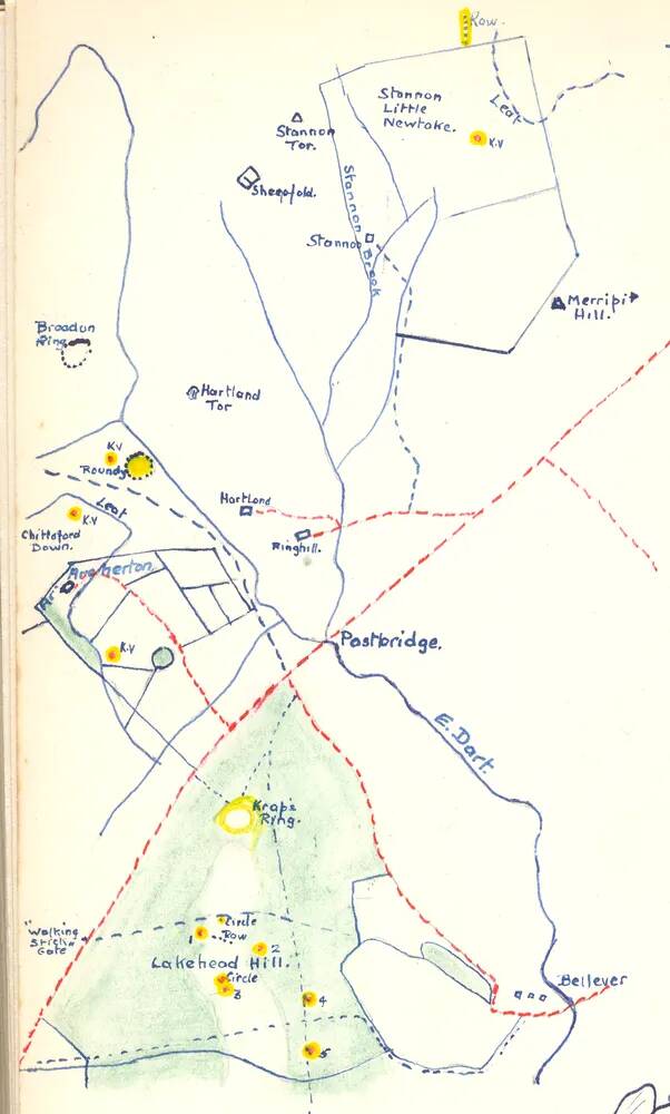 Sketch Map of the East Dart