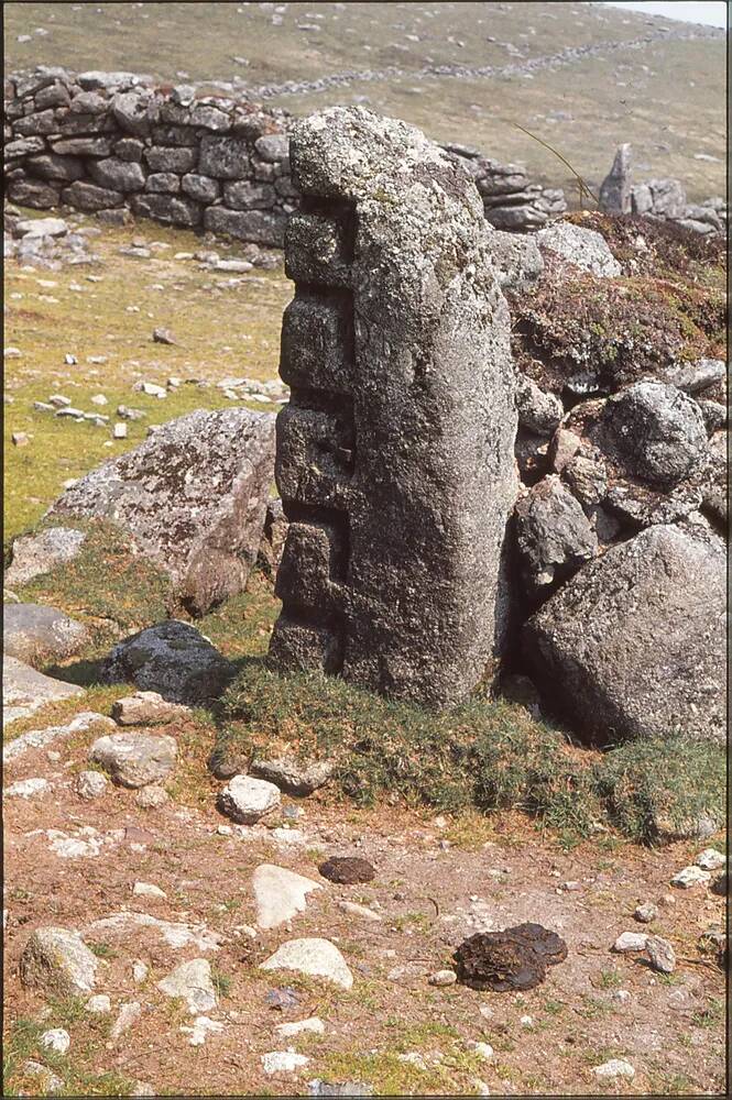 Slotted granite gatepost, Teignhead Farm