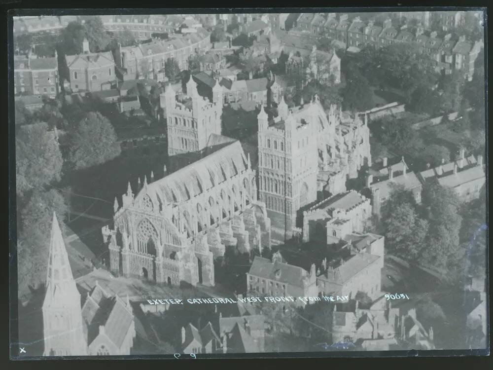 Cathedral from west (aerial view), Exeter