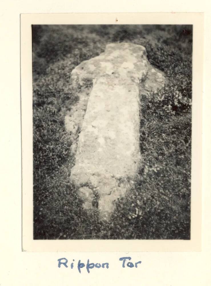 A stone cross at Rippon Tor