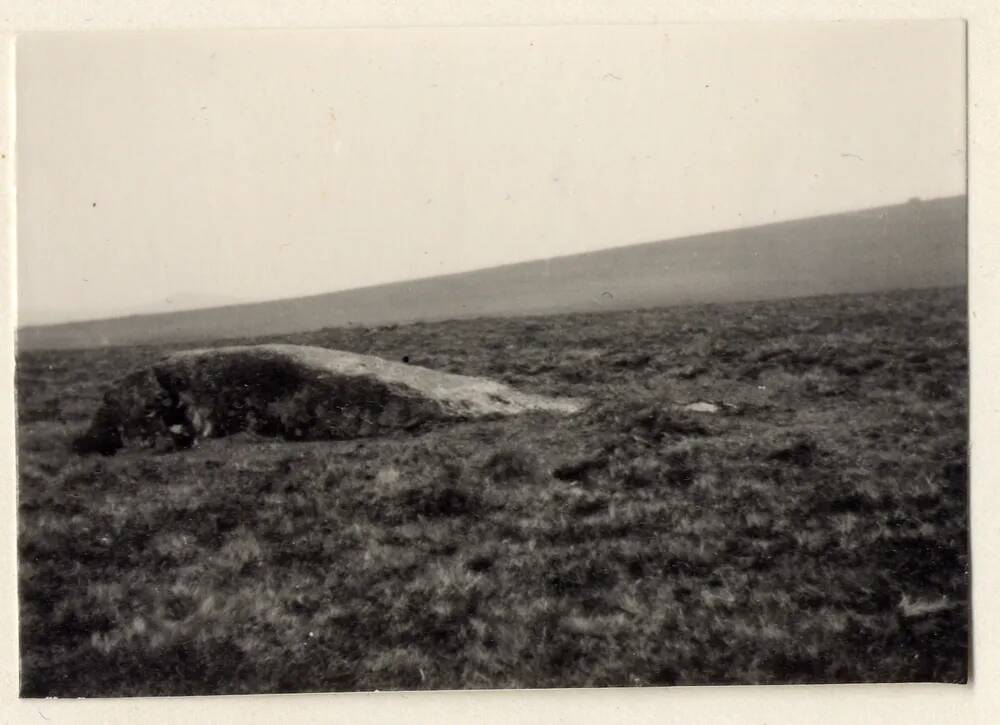 Recumbent menhir on Butterdon Hill