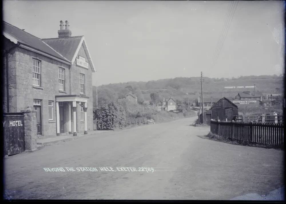 Whiteway's Orchard and view beyond station, Hele