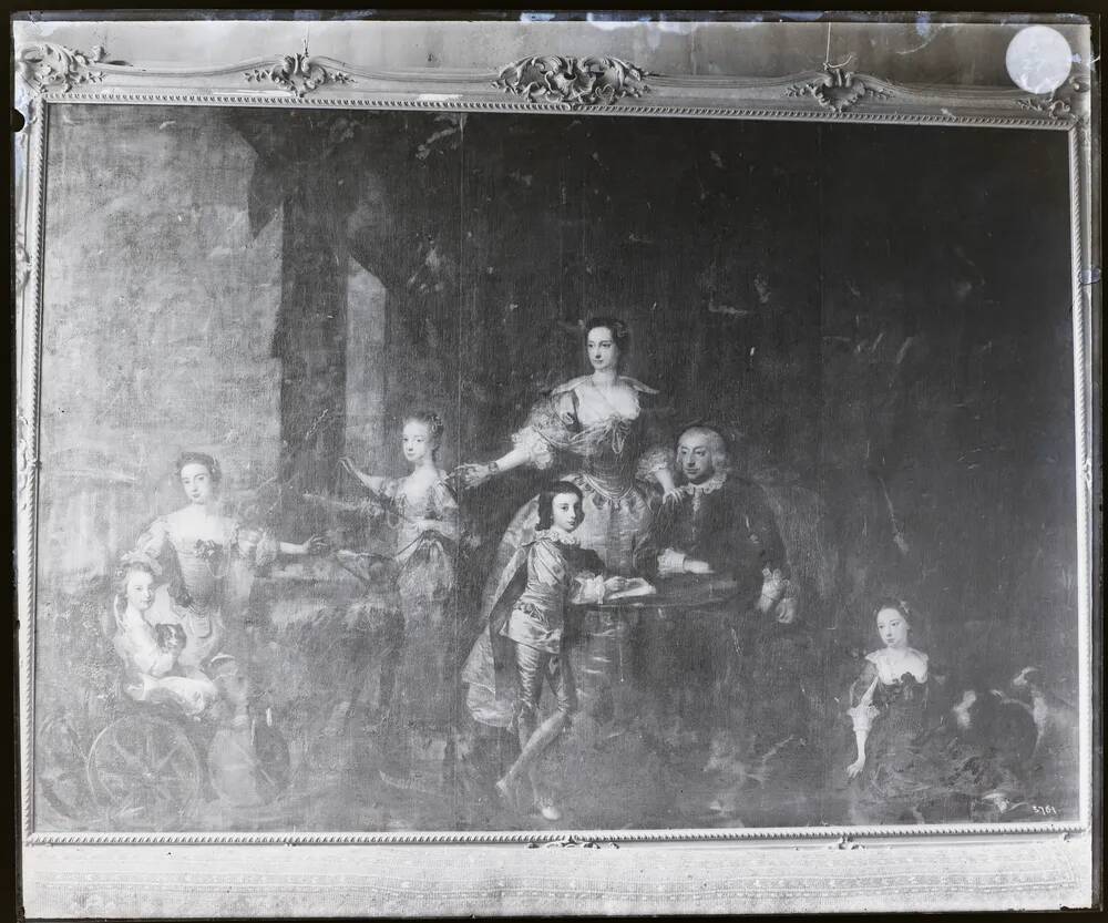 Painting of family  group at Powderham