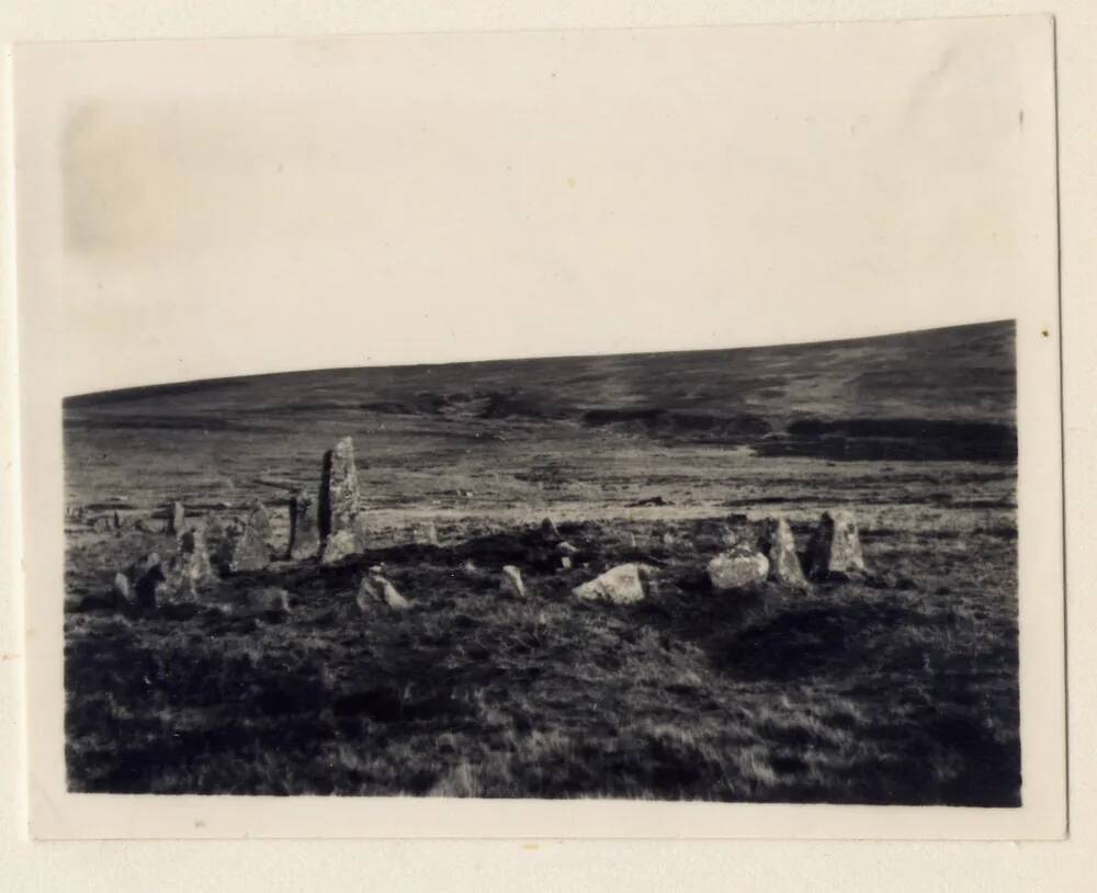 Stone circle near Down Tor