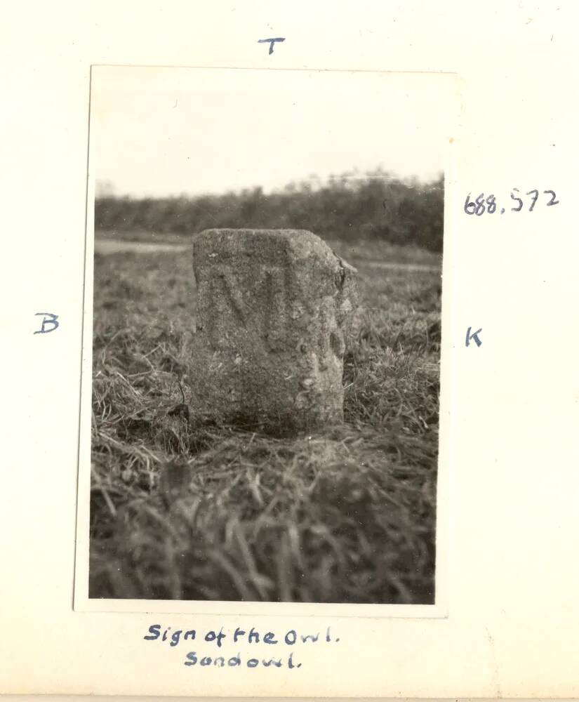 An engraved stone at Sandowl